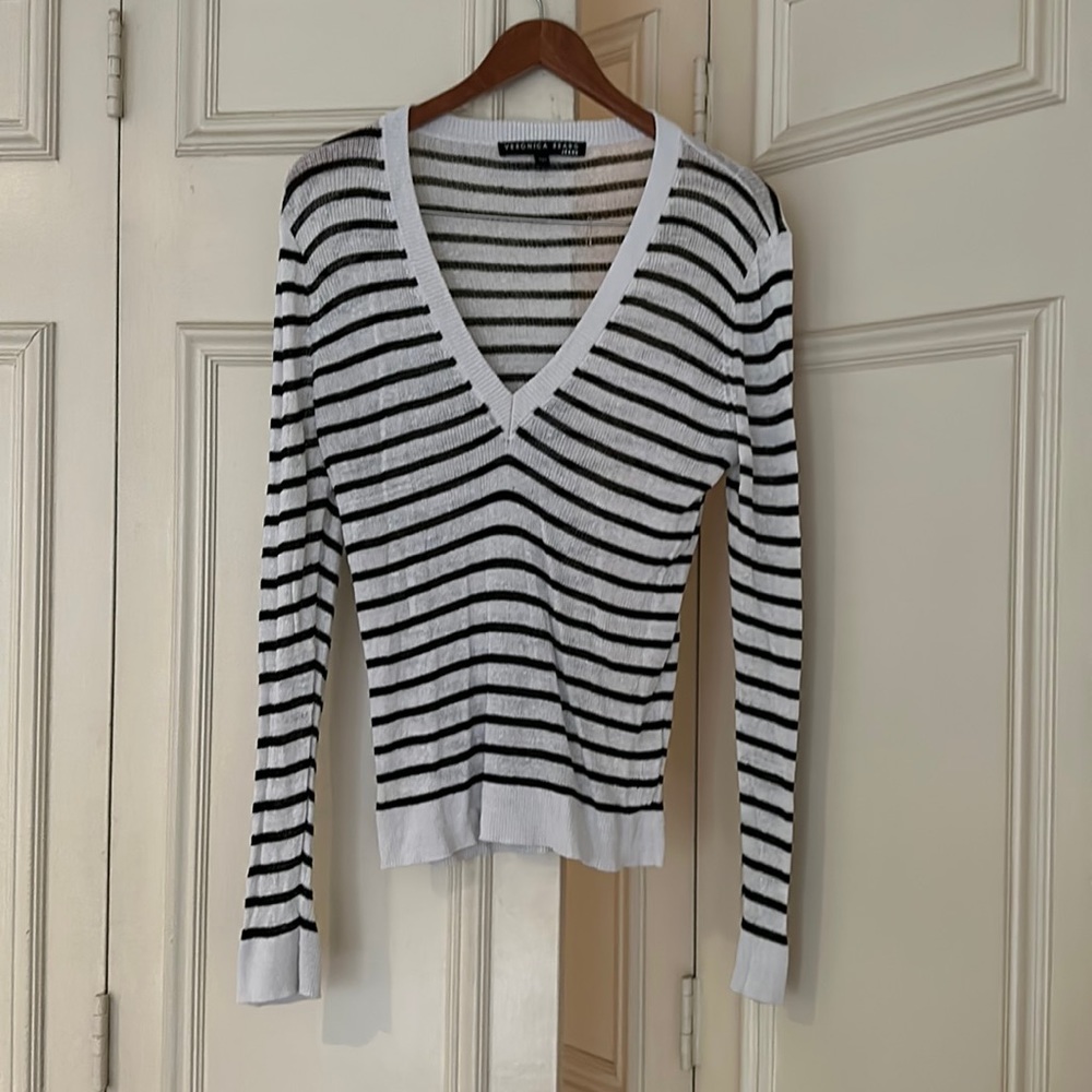 Veronica beard knit striped top
